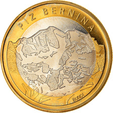 Münze, Schweiz, Piz Bernina, 10 Francs, 2006, Bern, UNZ, Bi-Metallic