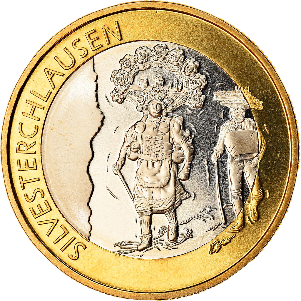 Moneta, Svizzera, Silvesterchlausen, 10 Francs, 2013, Bern, SPL, Bi-metallico