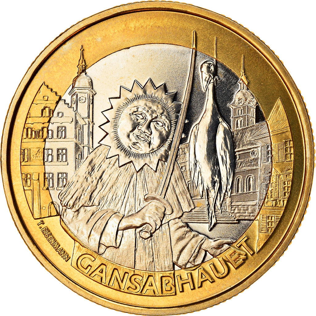 Münze, Schweiz, Gansabhauet, 10 Francs, 2014, Bern, UNZ, Bi-Metallic
