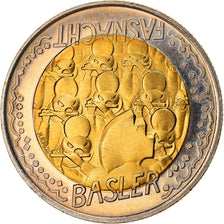Münze, Schweiz, Carnaval de Bâle, 5 Francs, 2000, Bern, UNZ, Bi-Metallic