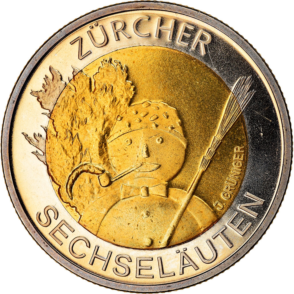 Moneta, Svizzera, Zürcher Sechseläuten, 5 Francs, 2001, Bern, SPL