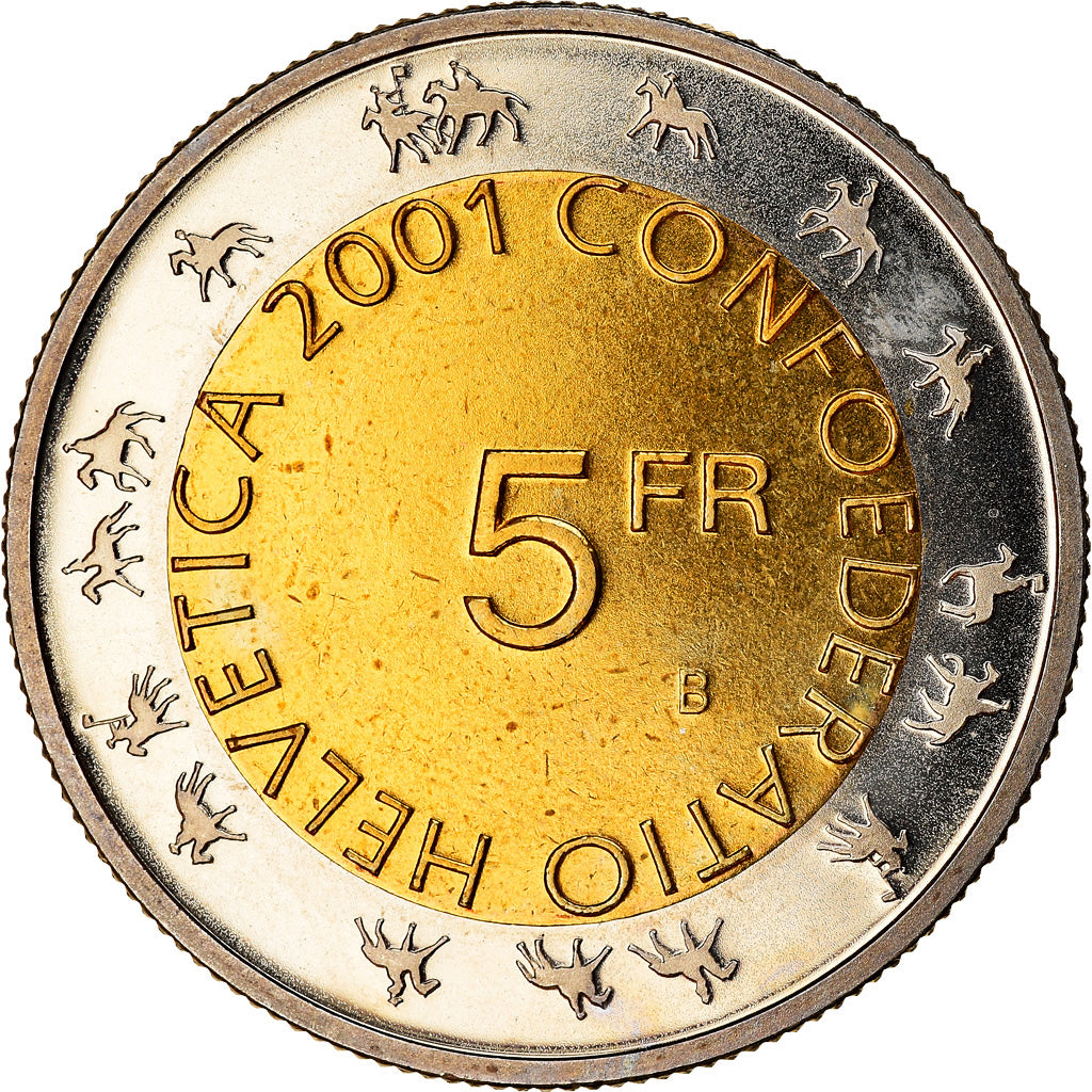 Moneta, Svizzera, Zürcher Sechseläuten, 5 Francs, 2001, Bern, SPL