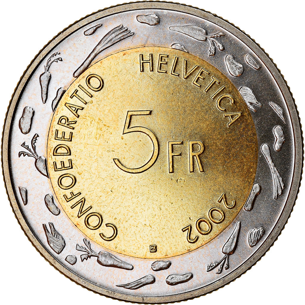 Moneta, Svizzera, Escalade, 5 Francs, 2002, Bern, SPL, Bi-metallico