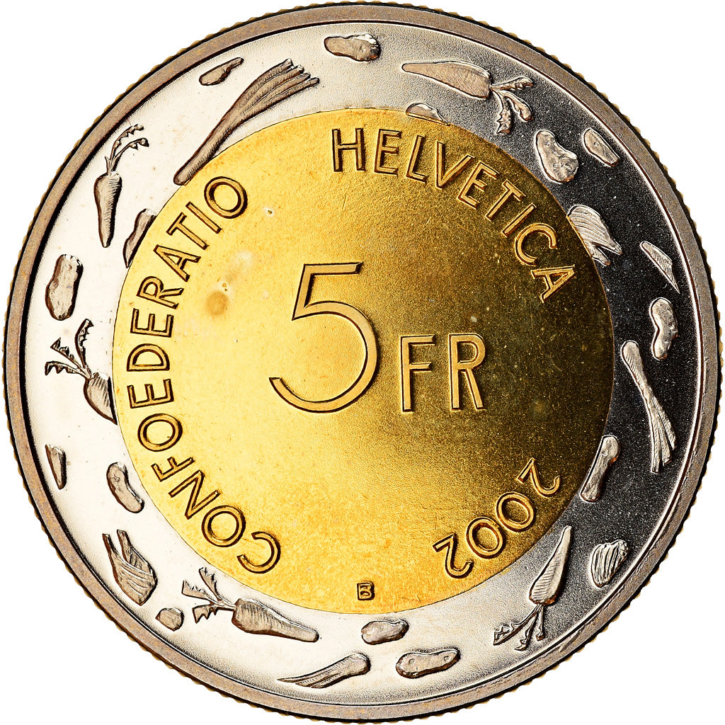 Moneda, Suiza, Escalade, 5 Francs, 2002, Bern, SC, Bimetálico