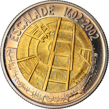 Münze, Schweiz, Escalade, 5 Francs, 2002, Bern, UNZ, Bi-Metallic