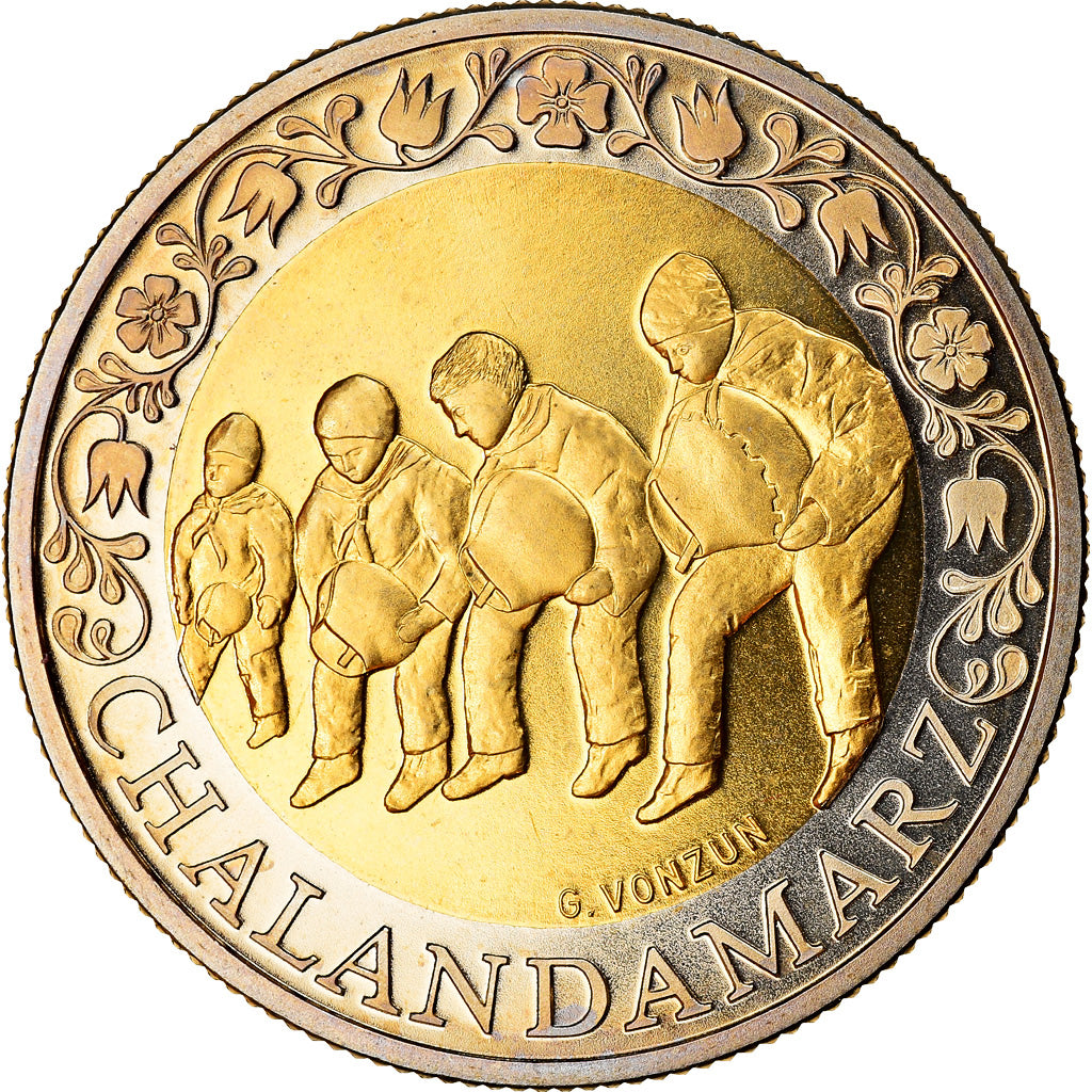 Moneta, Svizzera, Chalandamarz, 5 Francs, 2003, Bern, SPL, Bi-metallico