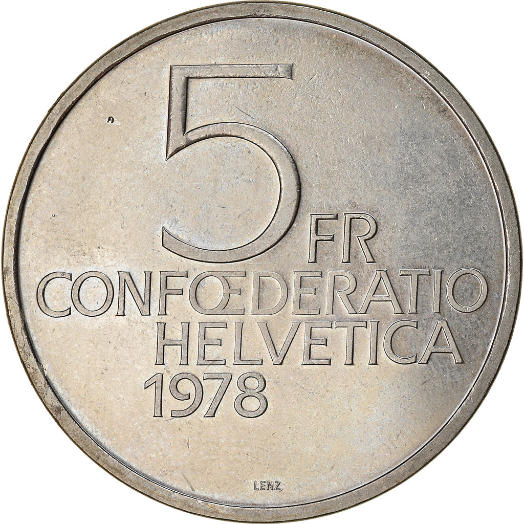 Moneta, Svizzera, Henry Dunant, 5 Francs, 1978, SPL, Rame-nichel