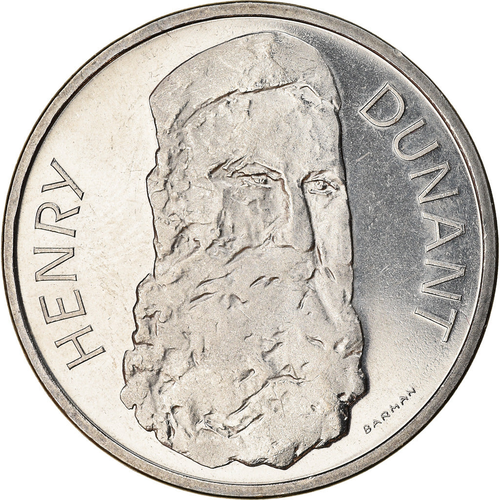 Moneta, Svizzera, Henry Dunant, 5 Francs, 1978, SPL, Rame-nichel