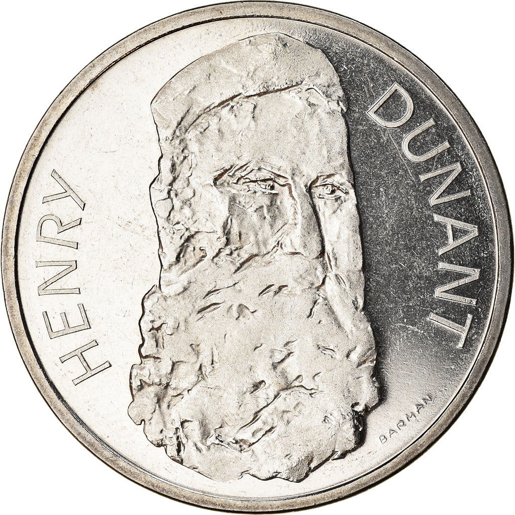 Moneta, Svizzera, Henry Dunant, 5 Francs, 1978, SPL, Rame-nichel