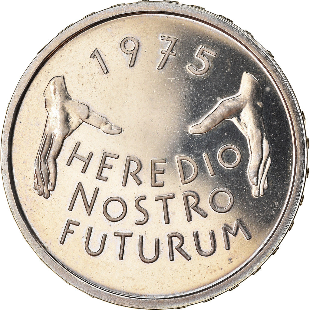 Moneta, Svizzera, Patrimoine architectural, 5 Francs, 1975, SPL, Rame-nichel