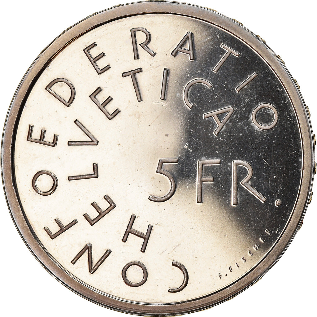 Moneta, Svizzera, Patrimoine architectural, 5 Francs, 1975, SPL, Rame-nichel