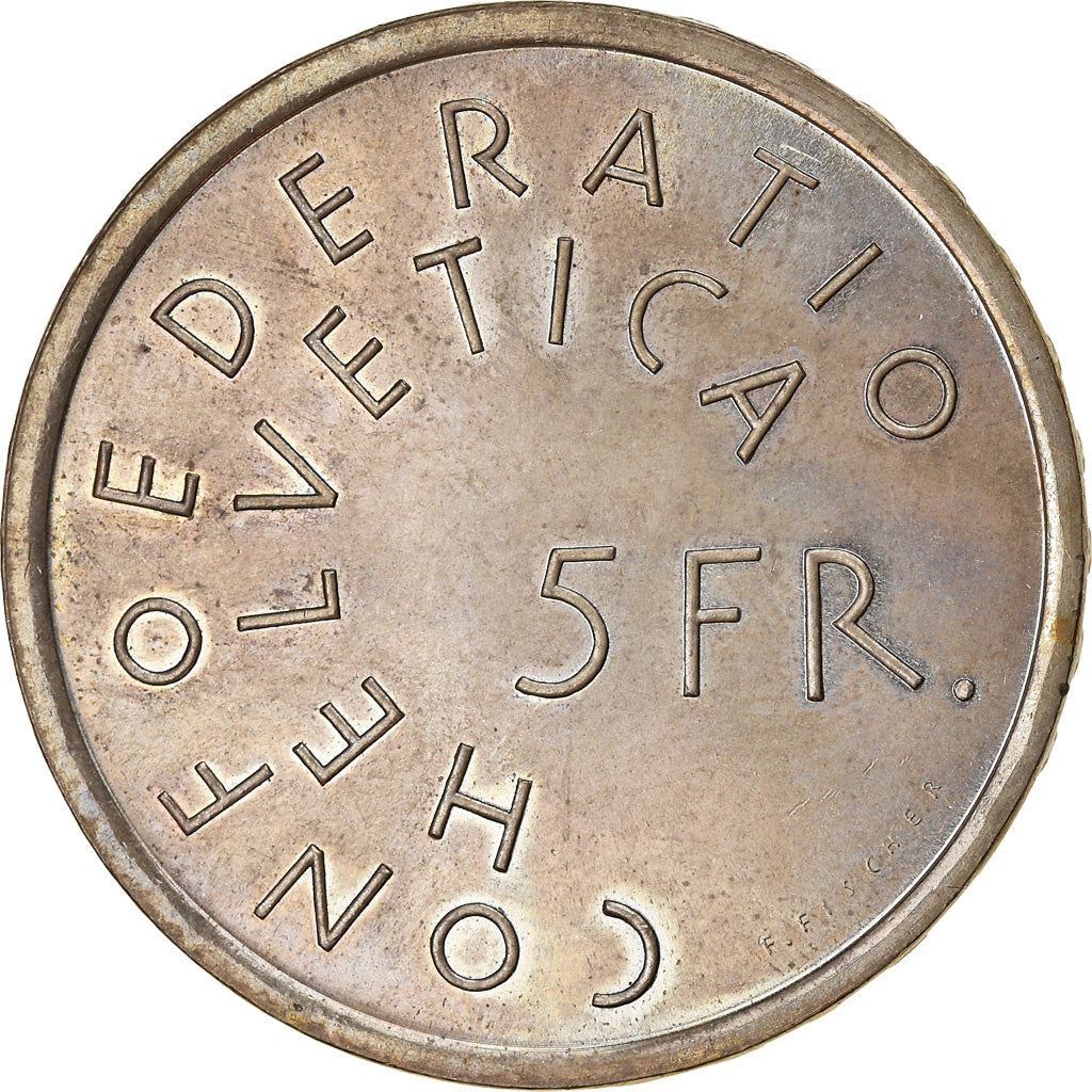 Monnaie, Suisse, Patrimoine architectural, 5 Francs, 1975, SUP, Copper-nickel