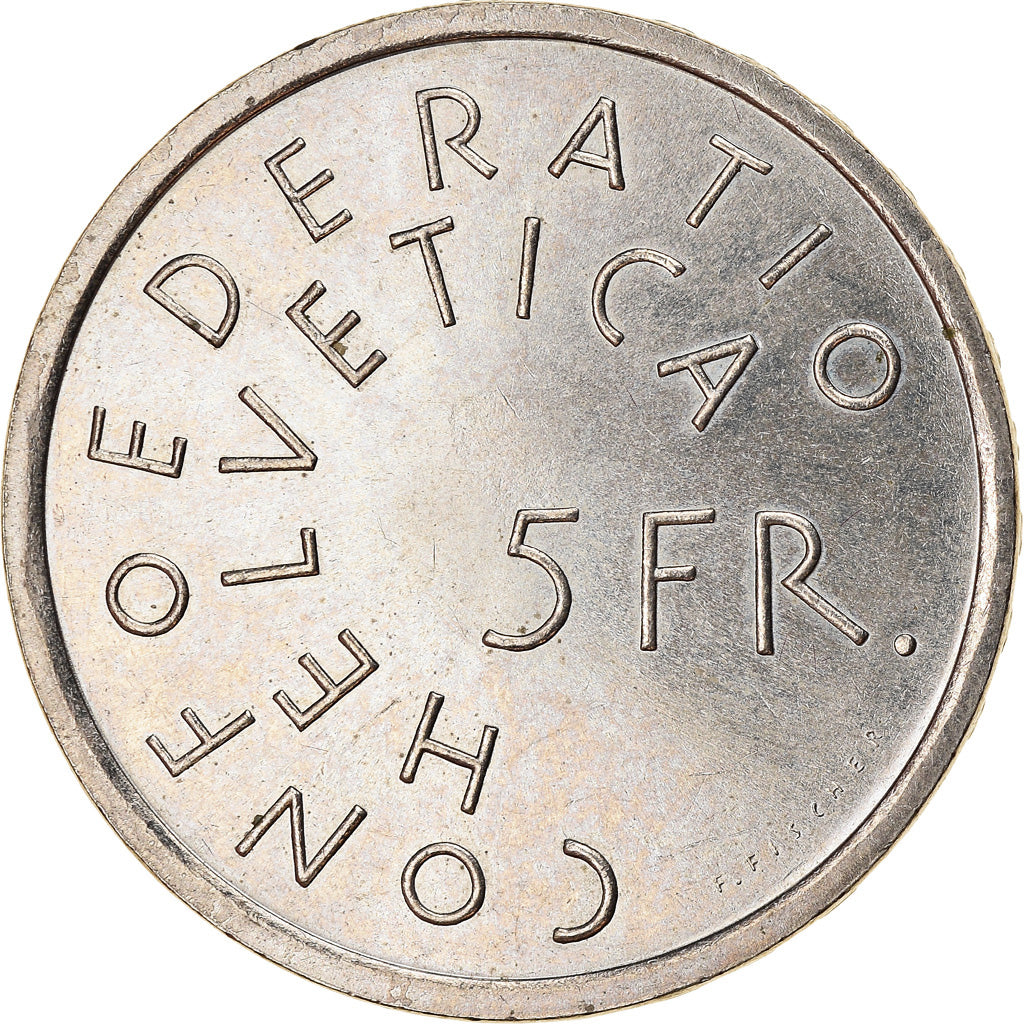 Coin, Switzerland, Patrimoine architectural, 5 Francs, 1975, AU(55-58)