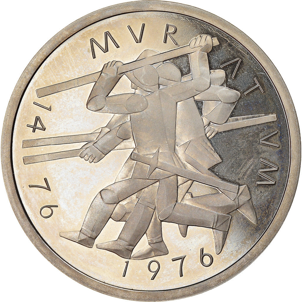 Coin, Switzerland, Bataille de Morat, 5 Francs, 1976, MS(63), Copper-nickel