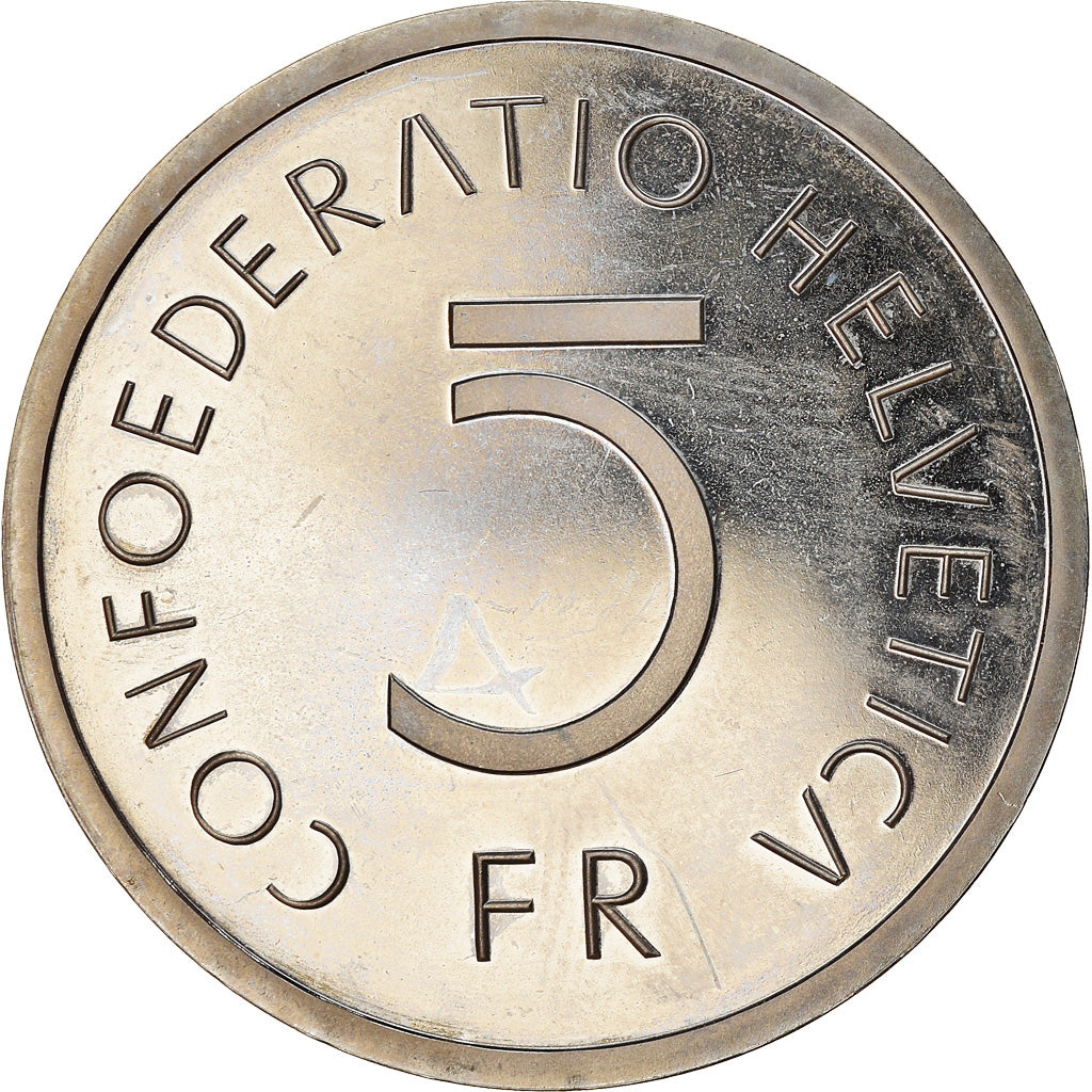 Coin, Switzerland, Bataille de Morat, 5 Francs, 1976, MS(63), Copper-nickel