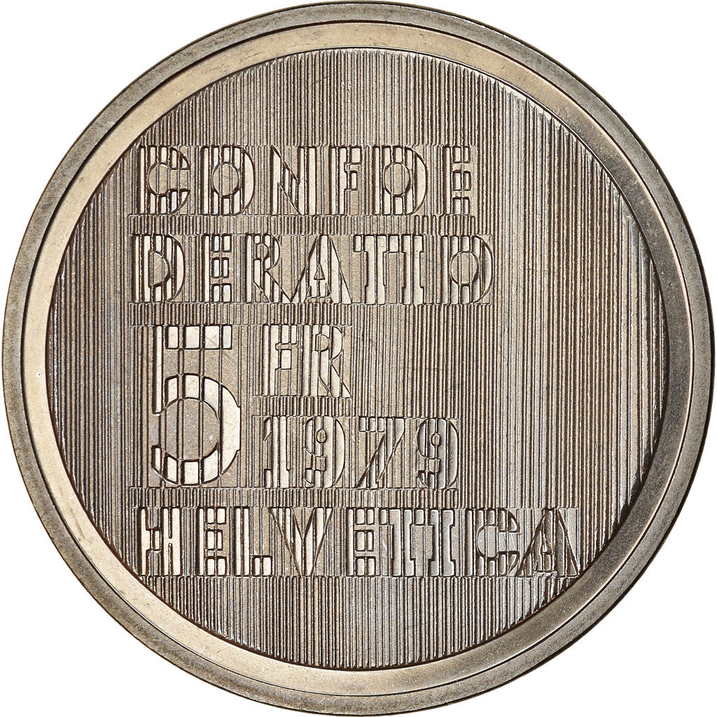 Münze, Schweiz, Albert Einstein, 5 Francs, 1979, UNZ, Copper-nickel