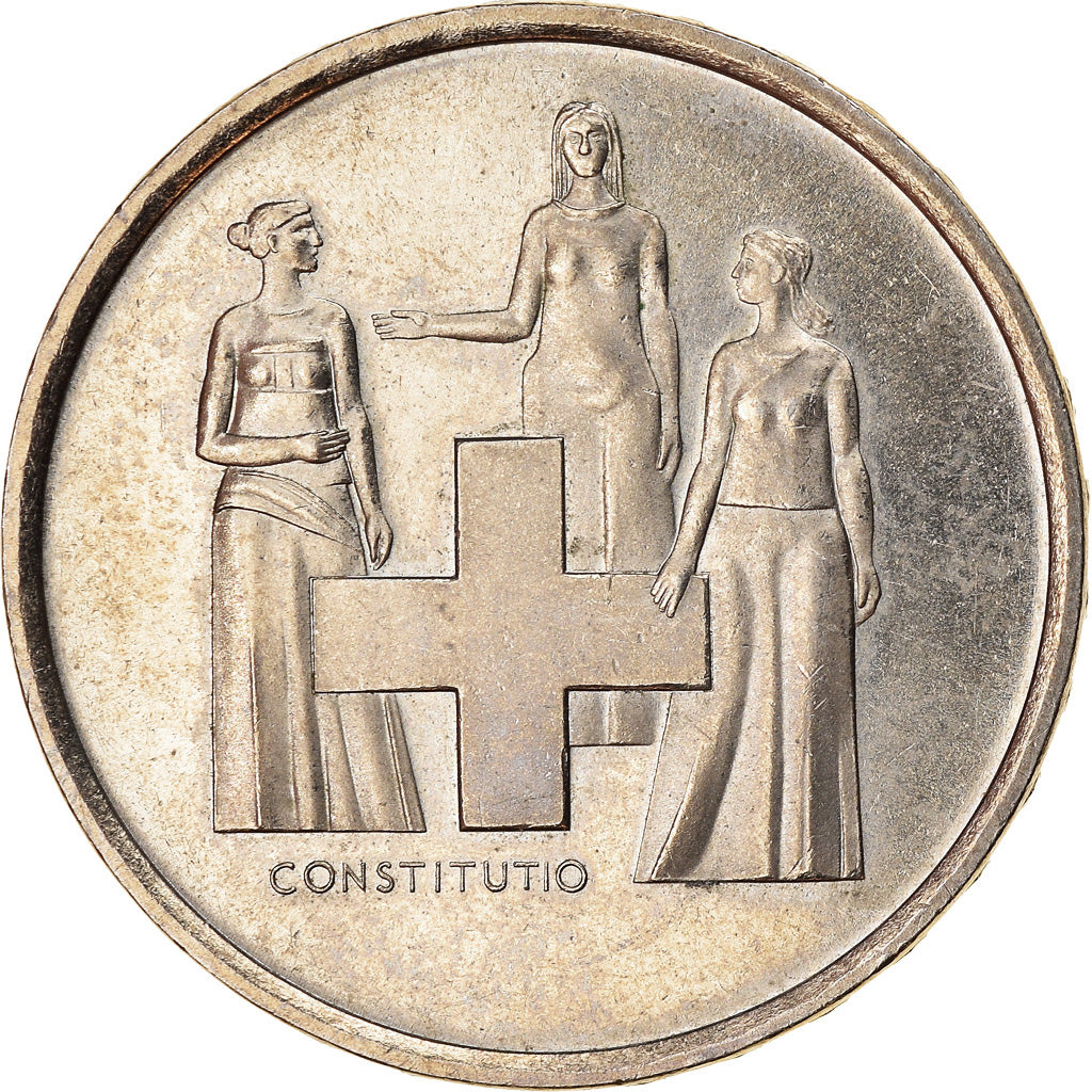 Münze, Schweiz, Révision de la Constitution, 5 Francs, 1974, UNZ