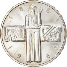 Coin, Switzerland, Croix Rouge, 5 Francs, 1963, MS(63), Copper-nickel
