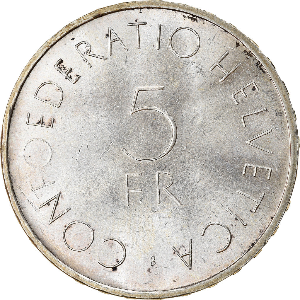 Coin, Switzerland, Croix Rouge, 5 Francs, 1963, MS(63), Copper-nickel
