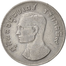 THAILAND, Baht, 1974, KM #100, EF(40-45), Copper-Nickel, 25, 7.01