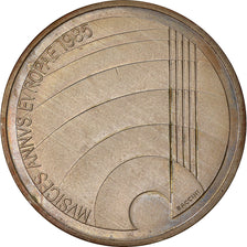 Moneda, Suiza, Année européenne de la musique, 5 Francs, 1985, EBC, Cobre -