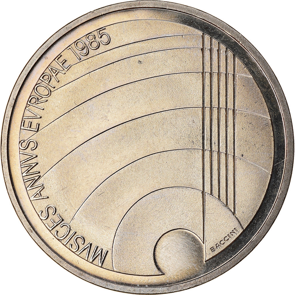 Monnaie, Suisse, Année européenne de la musique, 5 Francs, 1985, SUP