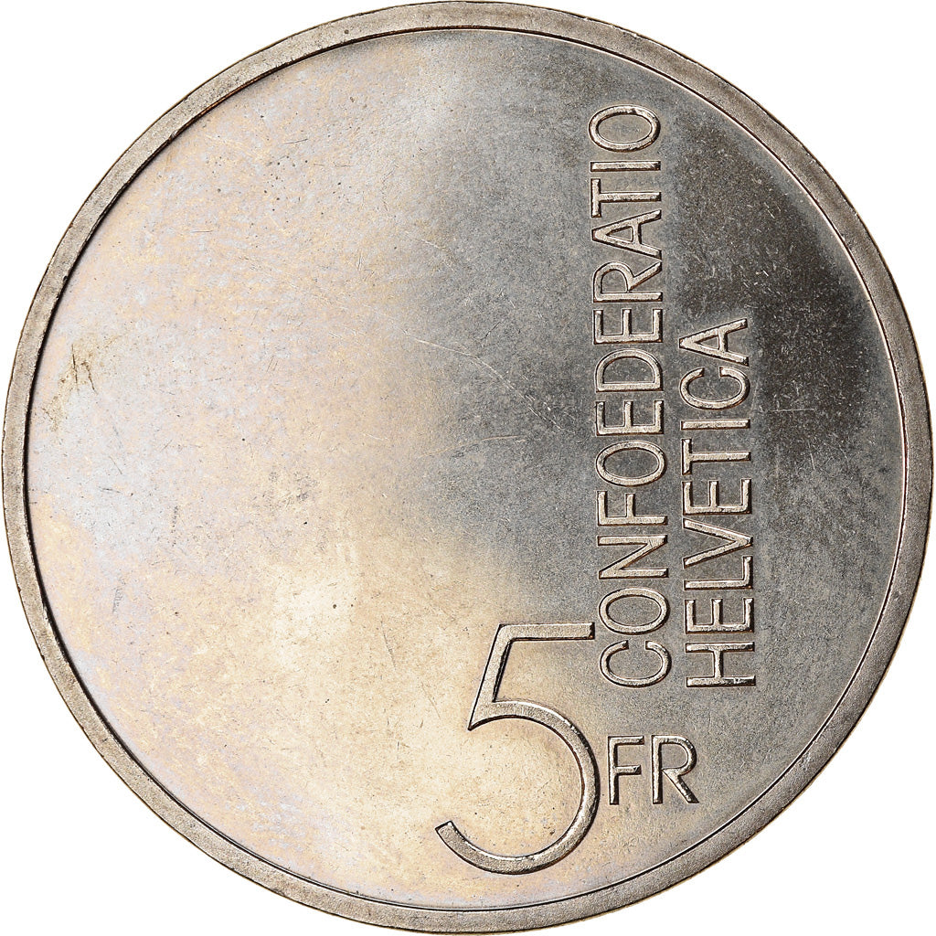 Monnaie, Suisse, Année européenne de la musique, 5 Francs, 1985, SUP