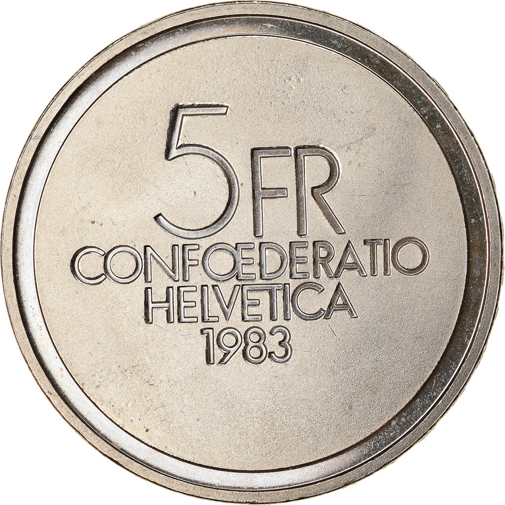 Moneta, Svizzera, Ernest Ansermet, 5 Francs, 1983, SPL, Rame-nichel