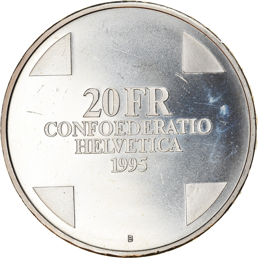 Coin, Switzerland, La Reine des serpents des Grisons, 20 Francs, 1995, Proof