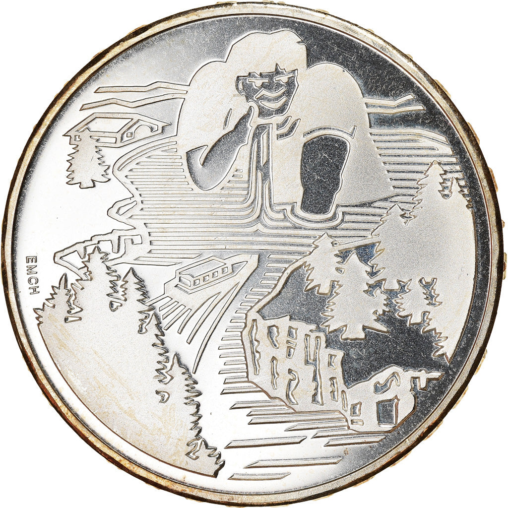 Moneta, Svizzera, Géant Gargantua, 20 Francs, 1996, Proof, SPL, Argento