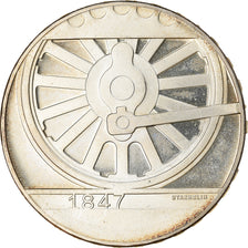 Münze, Schweiz, 150 ans rail suisse, 20 Francs, 1997, Proof, UNZ, Silber