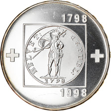 Münze, Schweiz, République helvétique, 20 Francs, 1998, Proof, UNZ, Silber