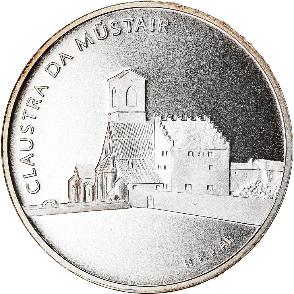 Münze, Schweiz, Couvent de Müstair, 20 Francs, 2001, Proof, UNZ, Silber