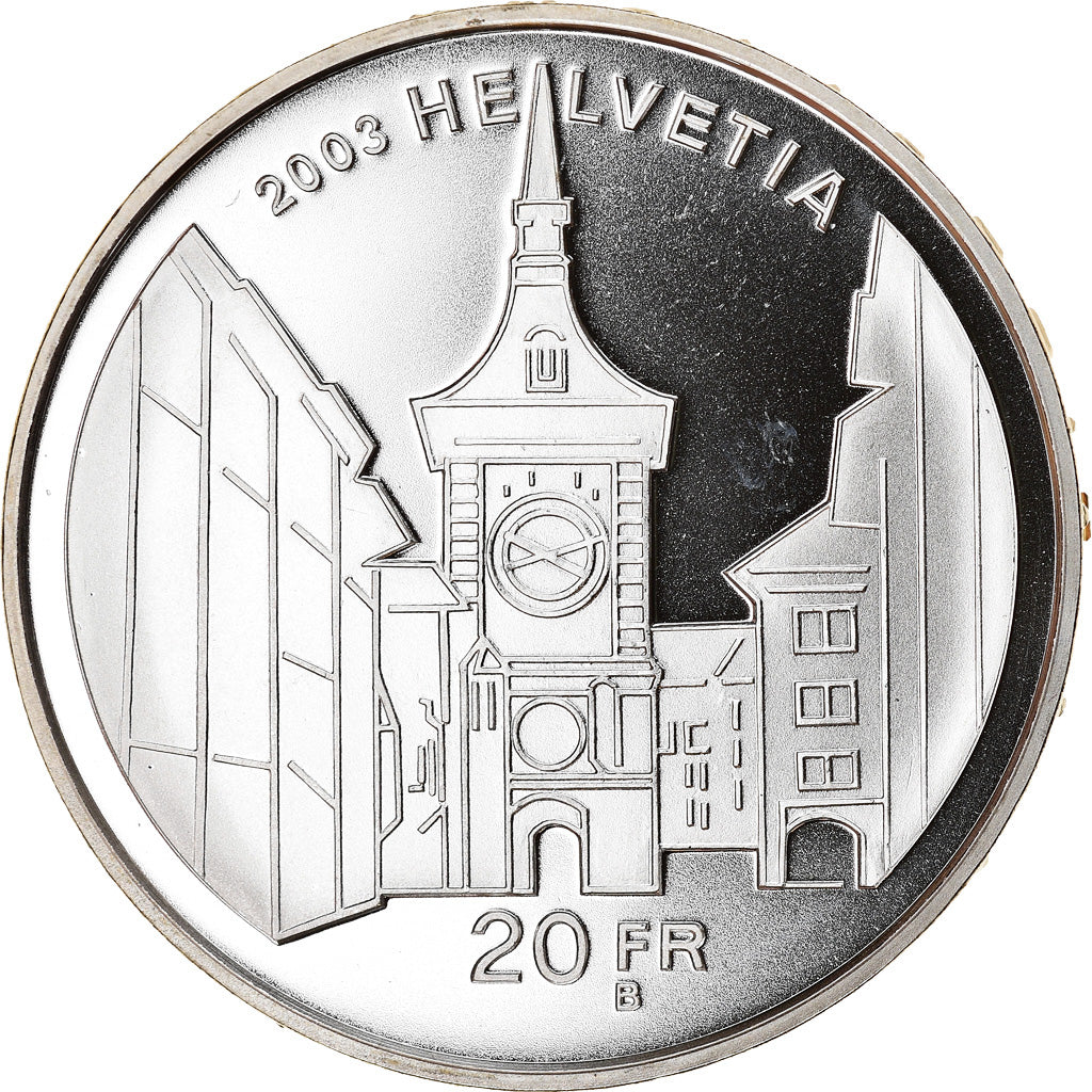 Münze, Schweiz, Berne, 20 Francs, 2003, Proof, UNZ, Silber