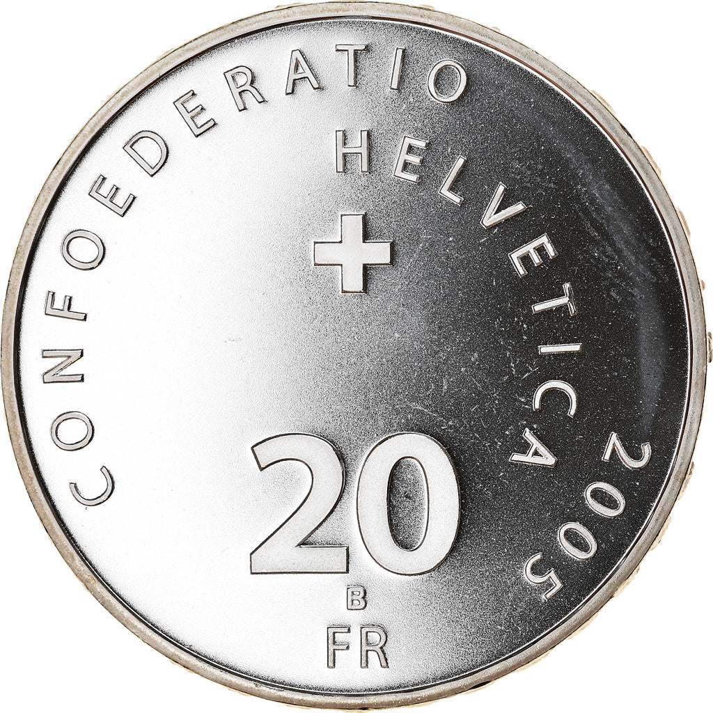 Coin, Switzerland, Salon de l'automobile, 20 Francs, 2005, Proof, MS(63), Silver