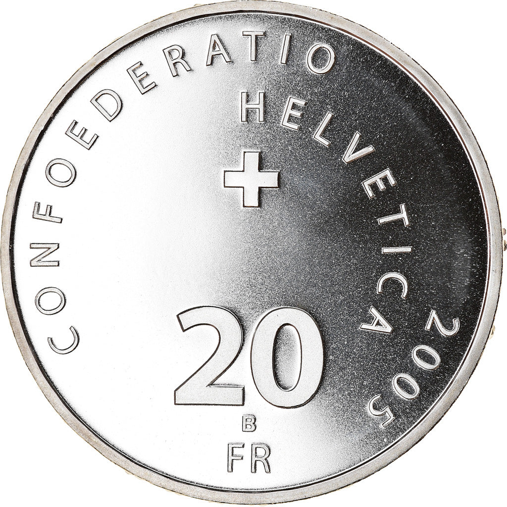 Münze, Schweiz, Chapelle de Lucerne, 20 Francs, 2005, Proof, UNZ, Silber