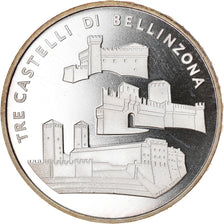 Münze, Schweiz, Châteaux de Bellinzone, 20 Francs, 2004, Proof, UNZ, Silber