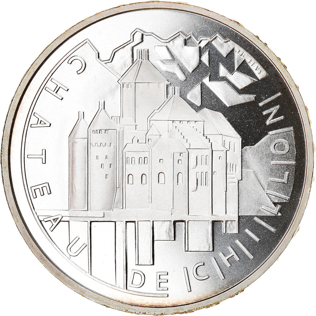 Coin, Switzerland, Château de Chillon, 20 Francs, 2004, Proof, MS(63), Silver