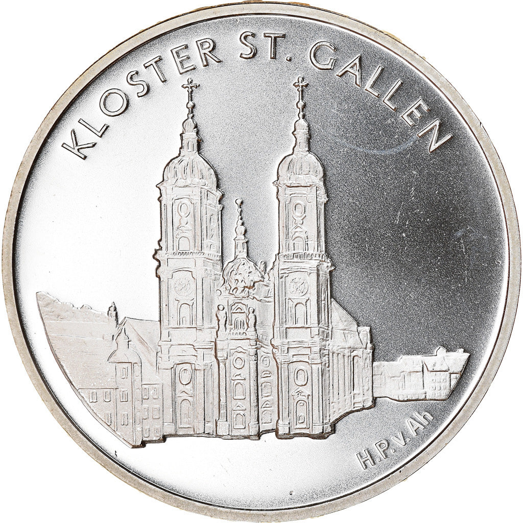 Moneta, Svizzera, Couvent de Saint-Gall, 20 Francs, 2002, Proof, SPL, Argento
