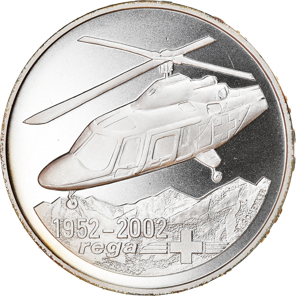 Moneta, Svizzera, Garde aérienne de sauvetage, 20 Francs, 2002, Proof, SPL