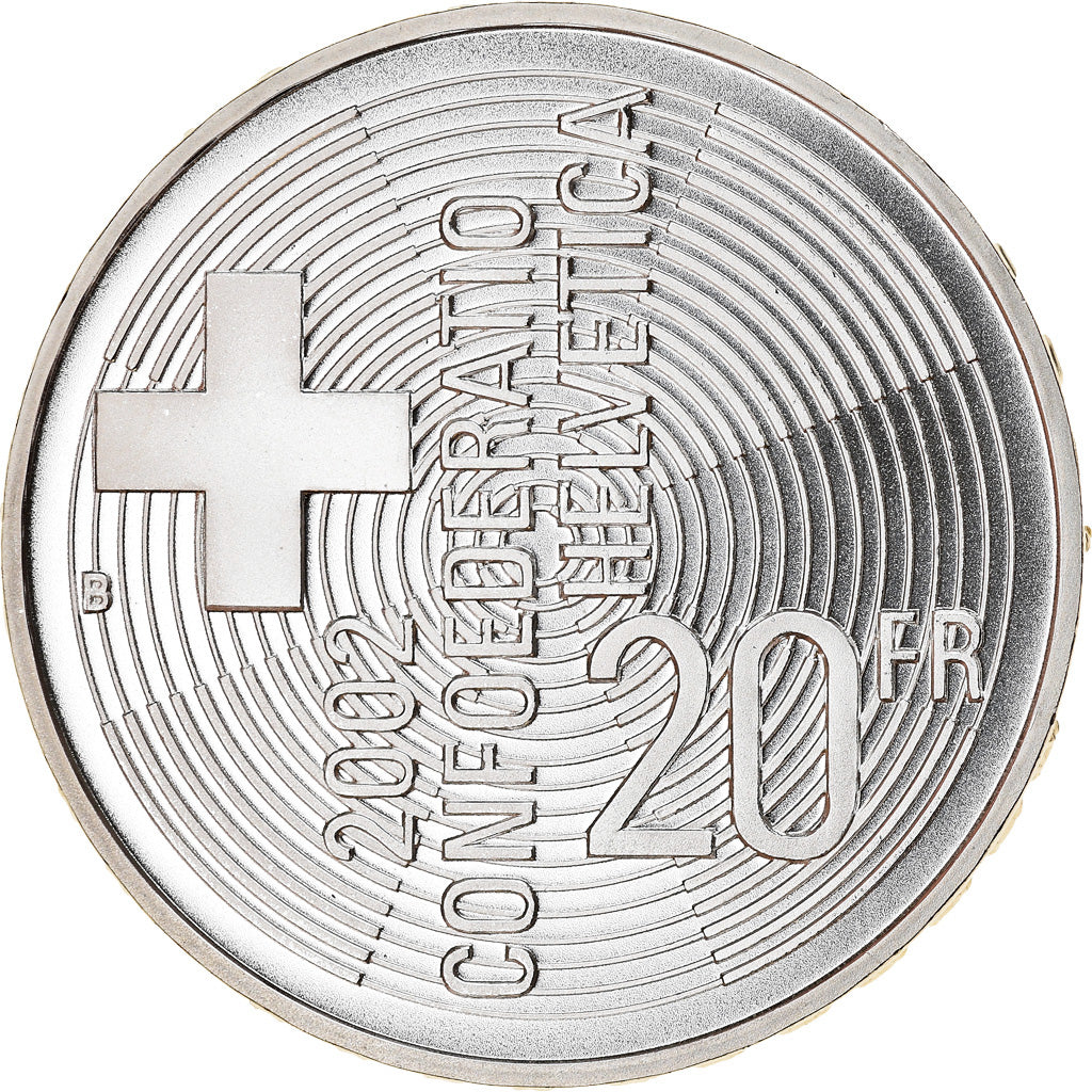 Moneta, Svizzera, Garde aérienne de sauvetage, 20 Francs, 2002, Proof, SPL