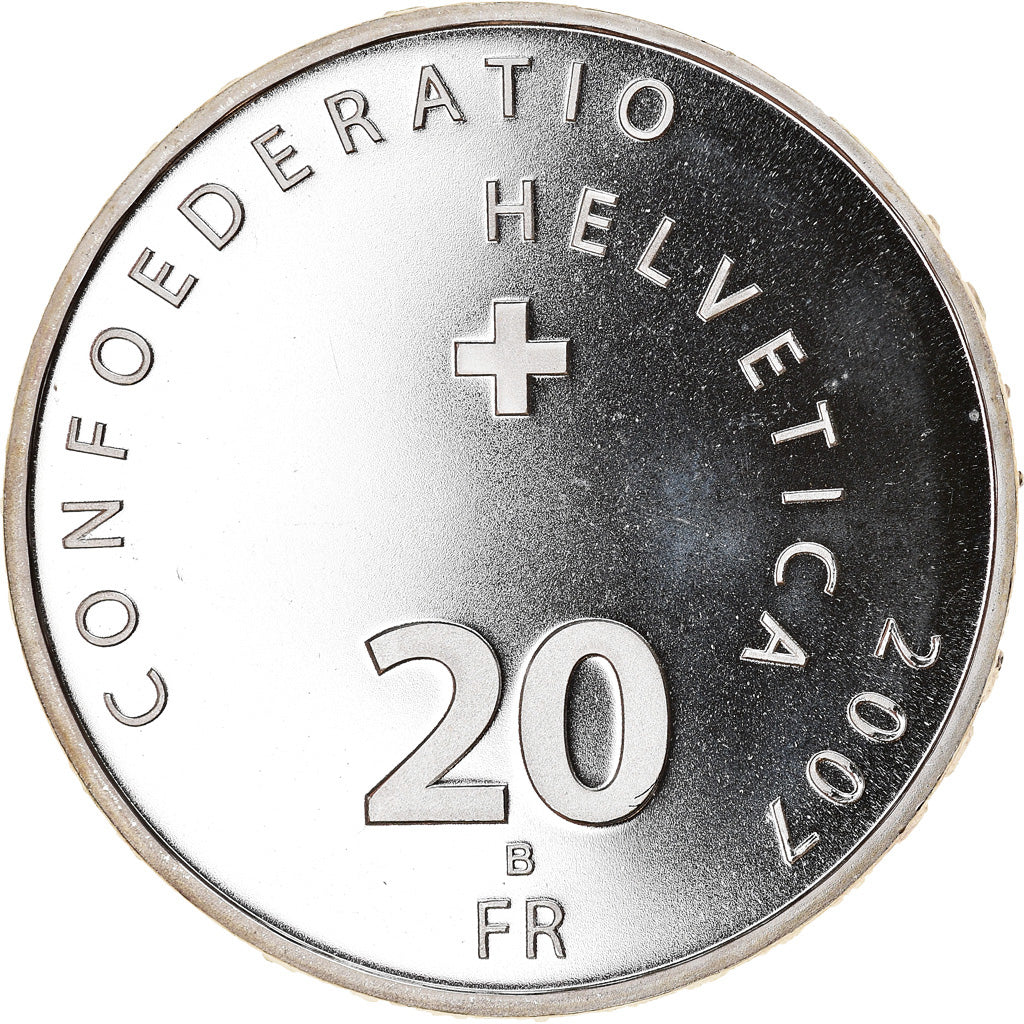 Moneta, Svizzera, Banque nationale suisse, 20 Francs, 2007, Proof, SPL, Argento
