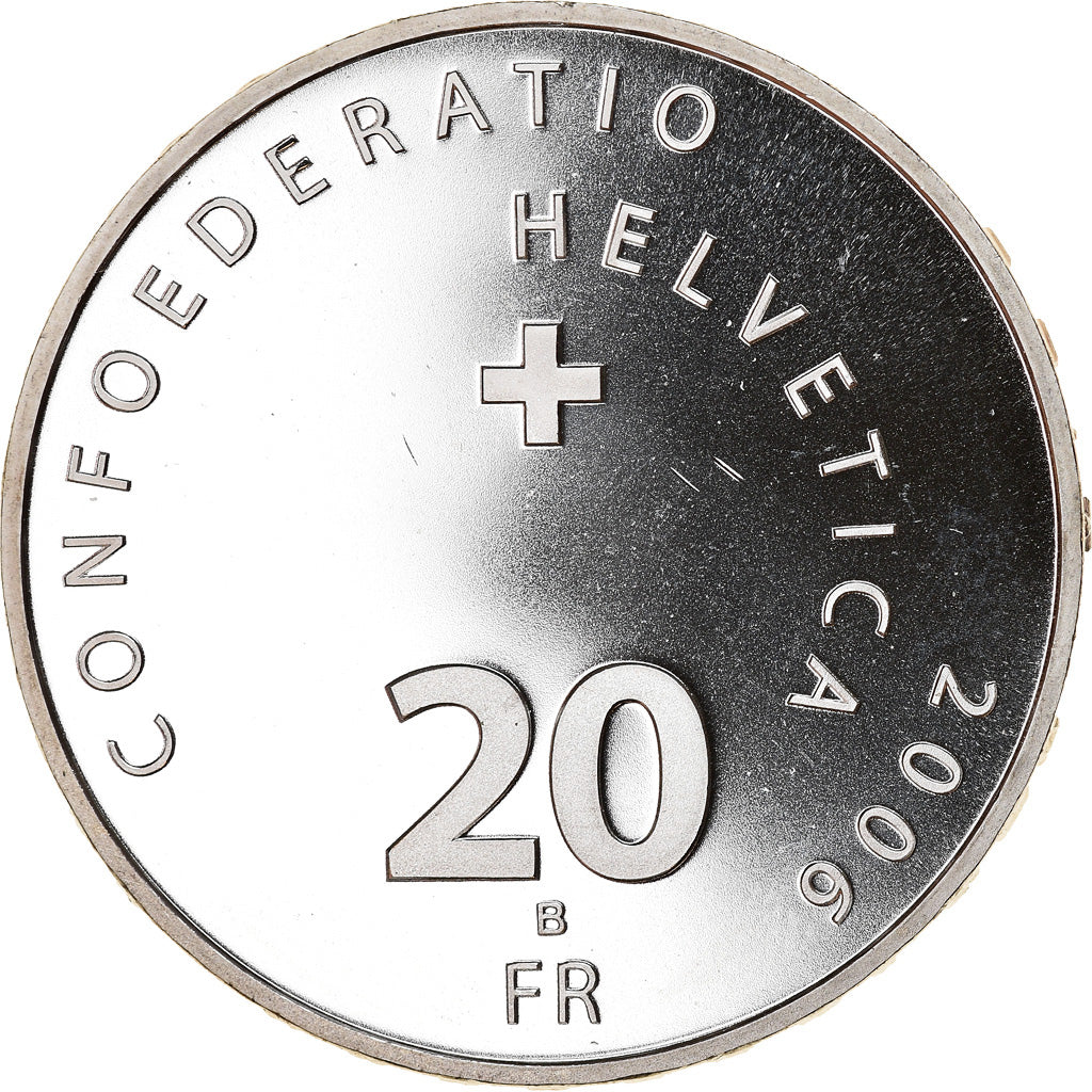 Coin, Switzerland, Palais fédéral, 20 Francs, 2006, Proof, MS(63), Silver