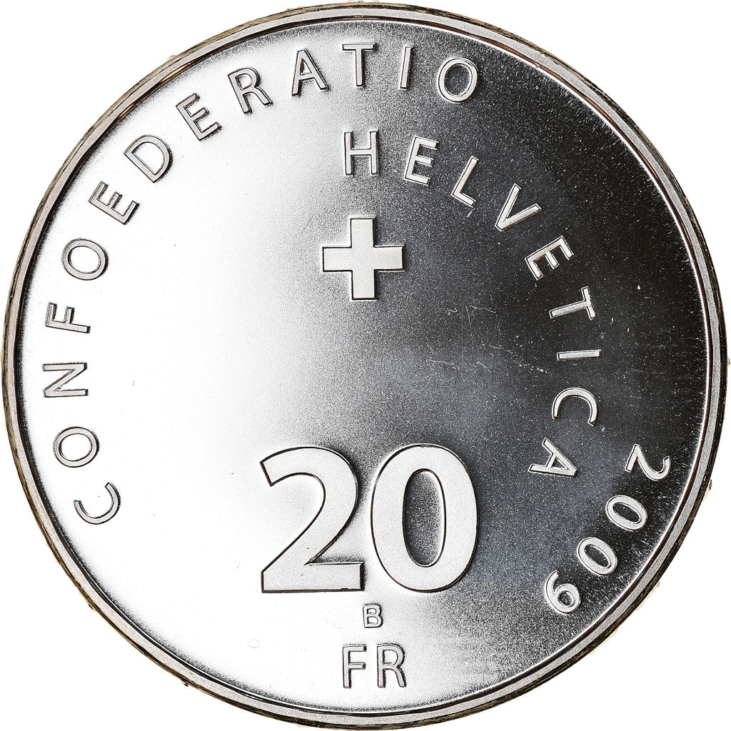 Moneta, Svizzera, Musée suisse des transports, 20 Francs, 2009, Proof, SPL