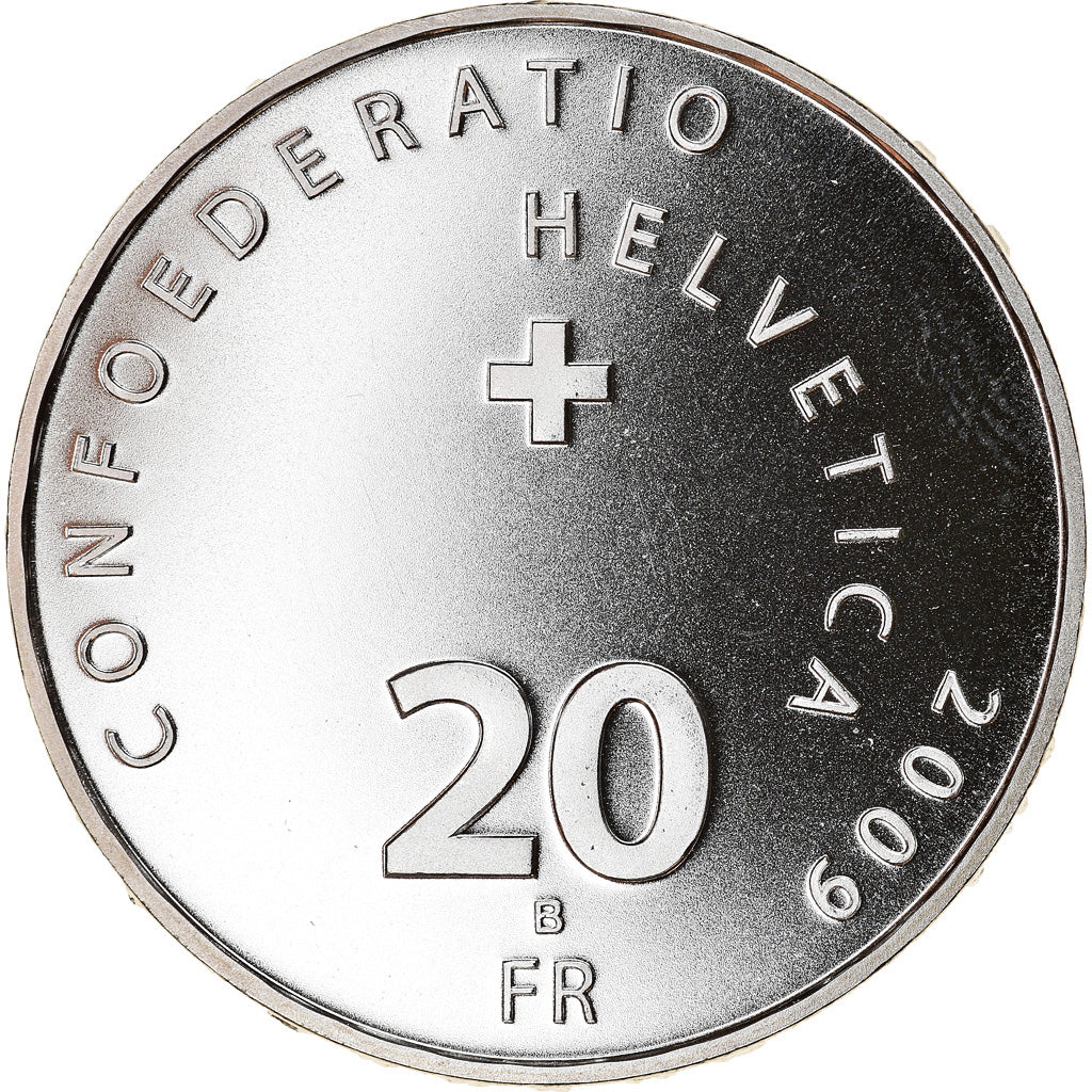 Moneta, Svizzera, Brienz-Rothorn, 20 Francs, 2009, Proof, SPL, Argento