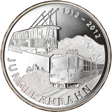 Moneta, Svizzera, Train de Jungfrau, 20 Francs, 2012, Proof, SPL, Argento