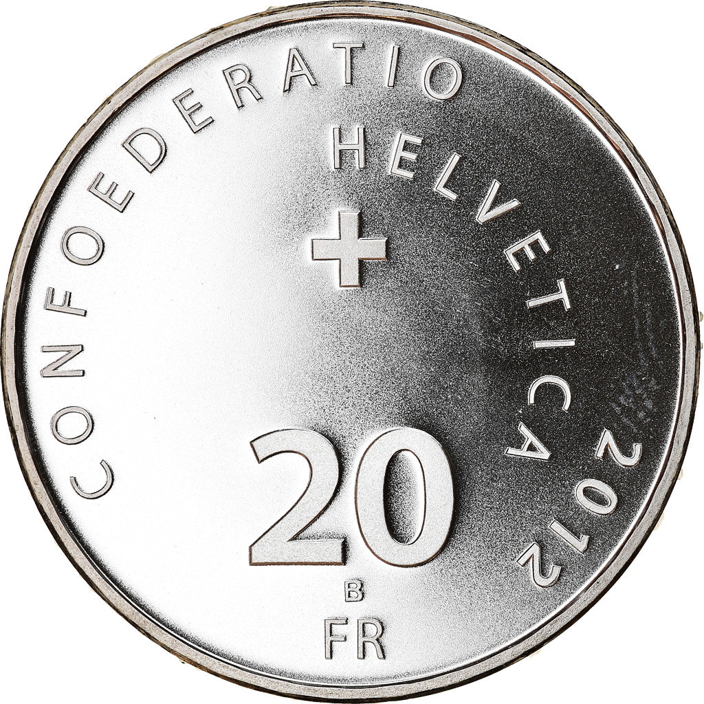Moneta, Svizzera, Train de Jungfrau, 20 Francs, 2012, Proof, SPL, Argento