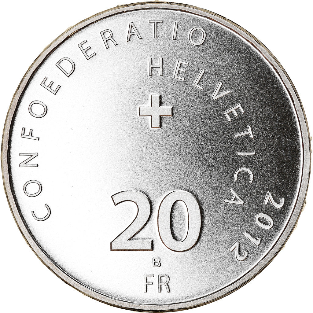 Coin, Switzerland, Globi, 20 Francs, 2012, Proof, MS(63), Silver