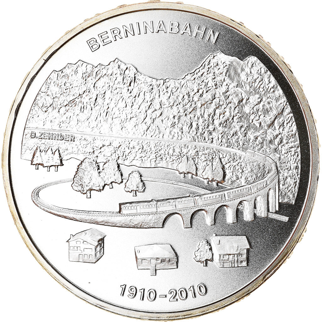 Moneta, Svizzera, Bernina, 20 Francs, 2010, Proof, SPL, Argento