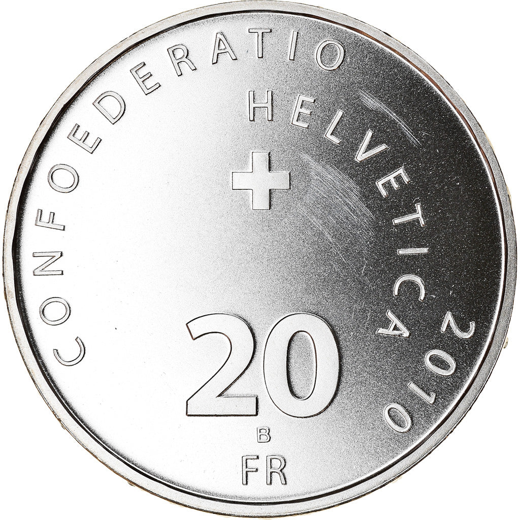 Moneta, Svizzera, Bernina, 20 Francs, 2010, Proof, SPL, Argento
